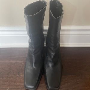 Zara Black High Heel Ankle Boots